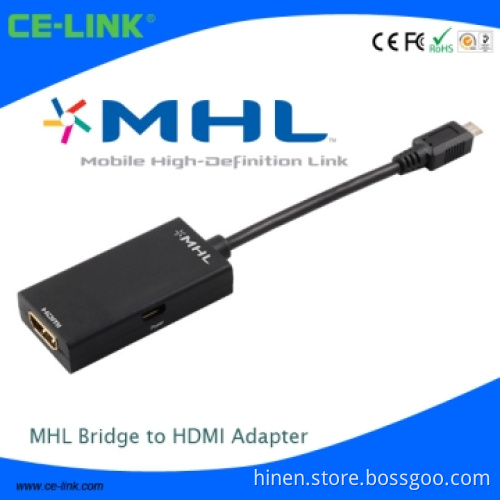 MHL to HDMI Cable connect your MHL Host to your HDTV